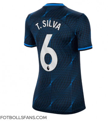 Chelsea Thiago Silva #6 Replika Bortatröja Damer 2023-24 Kortärmad
